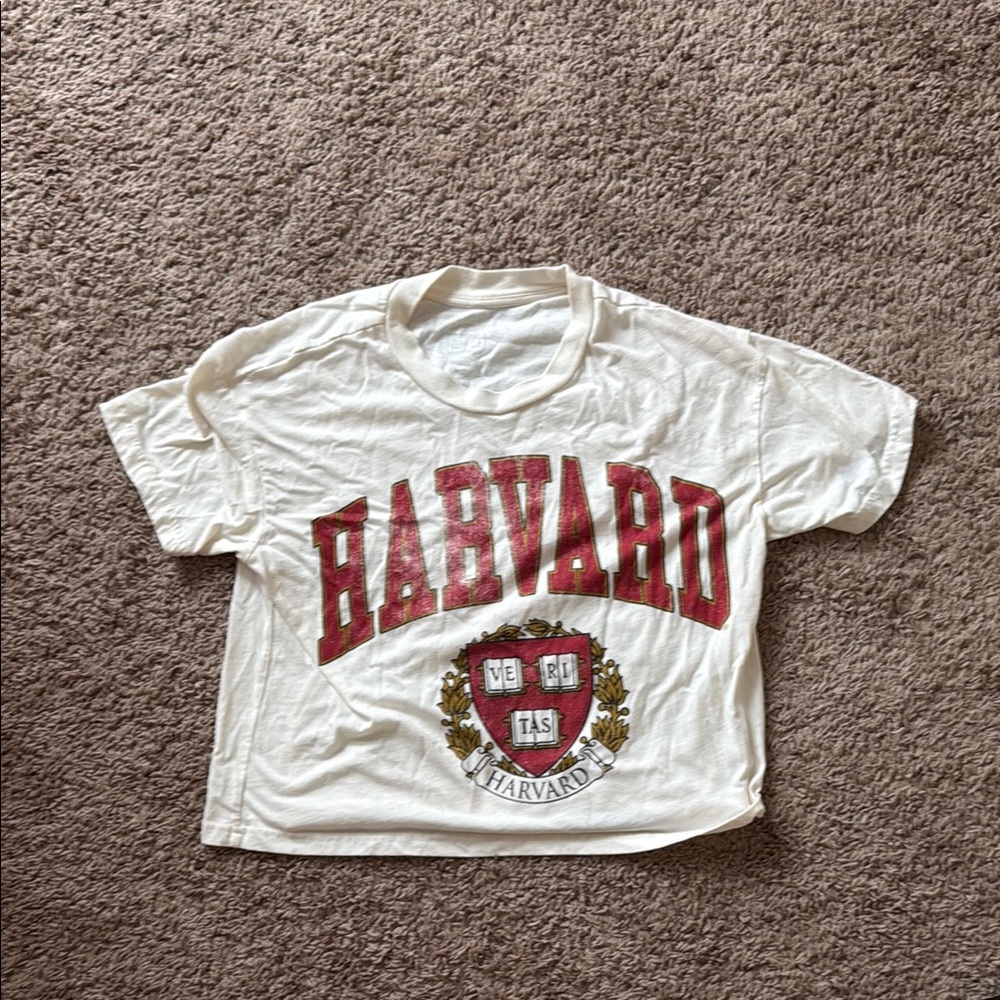Harvard White and Red Short Sleeve Tee